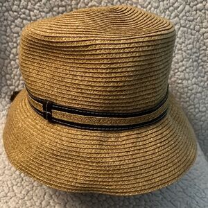 Nine West weaved bucket straw hat